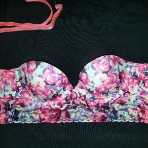 VS PINK cute push up bra/crop top 32a